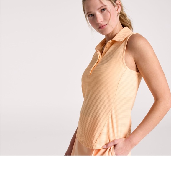 CALIA by Carrie Underwood Cream and Pink Striped Top - Picture 1 of 9